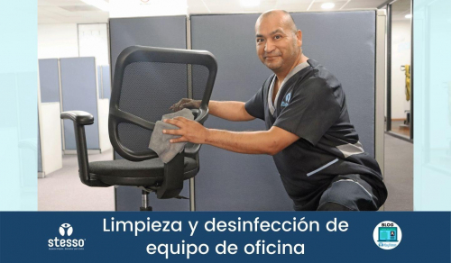 Limpieza y desinfección de equipo de oficina