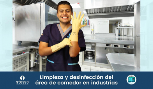 Limpieza y desinfección del área de comedor en industrias