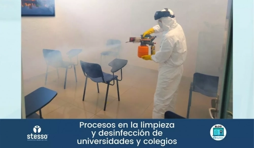 Procesos en la limpieza y desinfección de universidades y colegios
