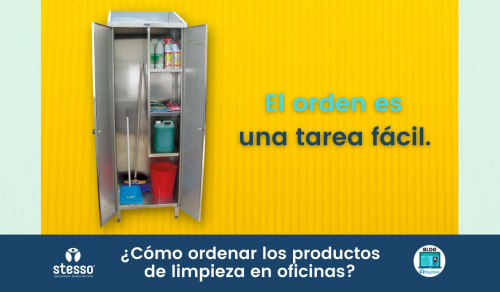 Cómo ordenar los productos de limpieza en oficinas