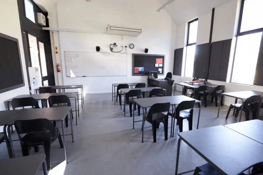 Empty classroom PHE5 QBU